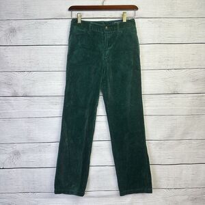 Polo Ralph Lauren Corduroy Pants Youth Size 12 Green‎ Cotton Classic Fit 24x26